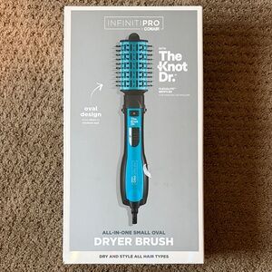 NWT Conair InfinitiPro The Knot Doctor All-in-One Small Dryer Brush